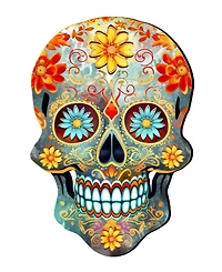Designocracy Sugar Skull Holiday Door Decor