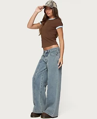 Edikted Women's Zeke Contrast T Shirt