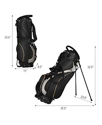 Gymax Golf Stand Bag Portable Lightweight Golf Carry Club Bag w/ 8-way Divider