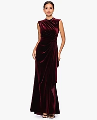 Betsy & Adam Petite Ruched Sleeveless Dress