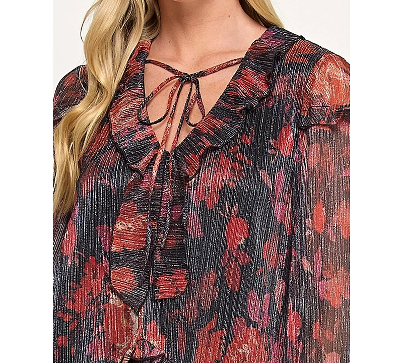 Seni & Cade Juniors' Ruffle Long Sleeve Dress