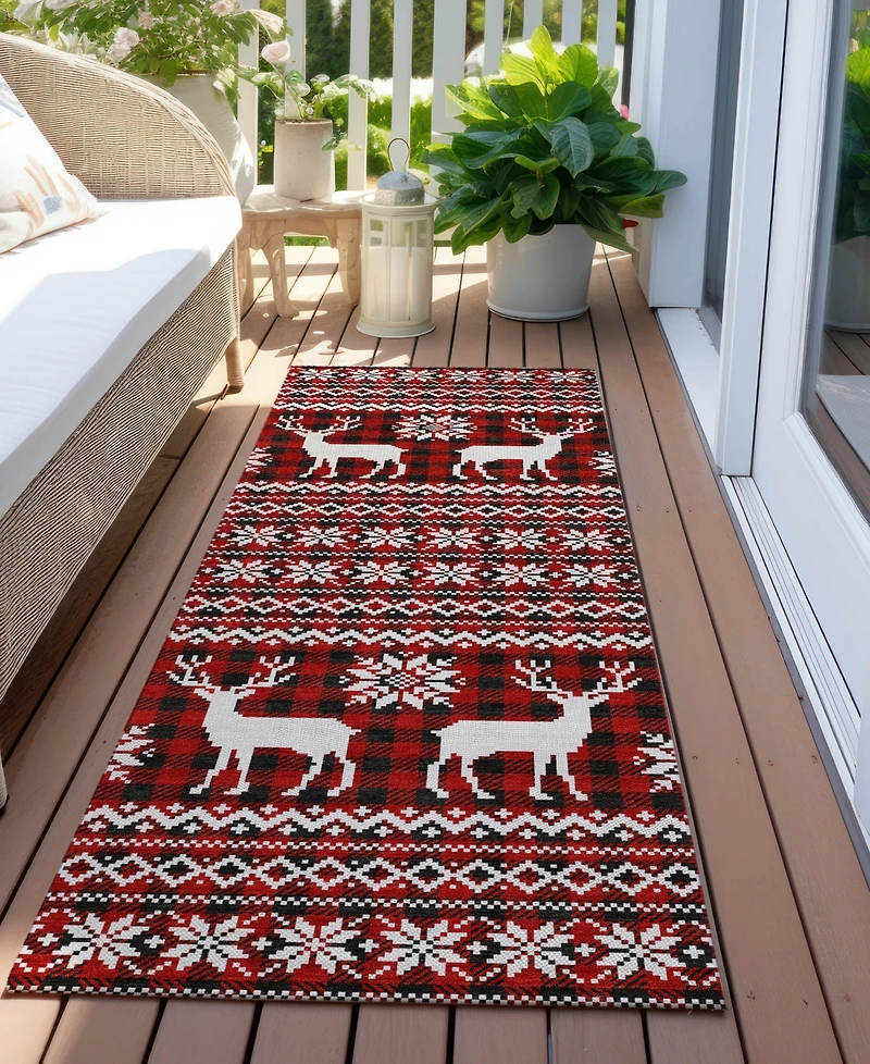 Addison Holiday Washable Indoor/Outdoor ACN1820 2'3"x7'6" Runner Area Rug