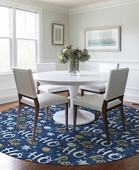 Addison Holiday Washable Indoor/Outdoor ACN1810 8'x8' Round Area Rug