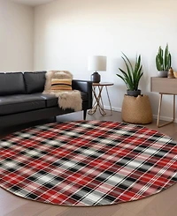 Addison Holiday Washable Indoor/Outdoor ACN1817 8'x8' Round Area Rug