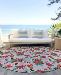 Addison Holiday Washable Indoor/Outdoor ACN1822 8'x8' Round Area Rug