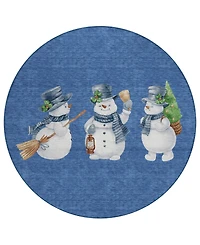 Addison Holiday Washable Indoor/Outdoor ACN1826 8'x8' Round Area Rug