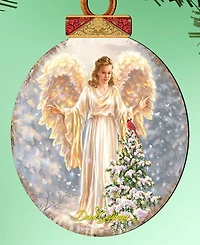 Designocracy Woodland Angel Wood Christmas Ornament
