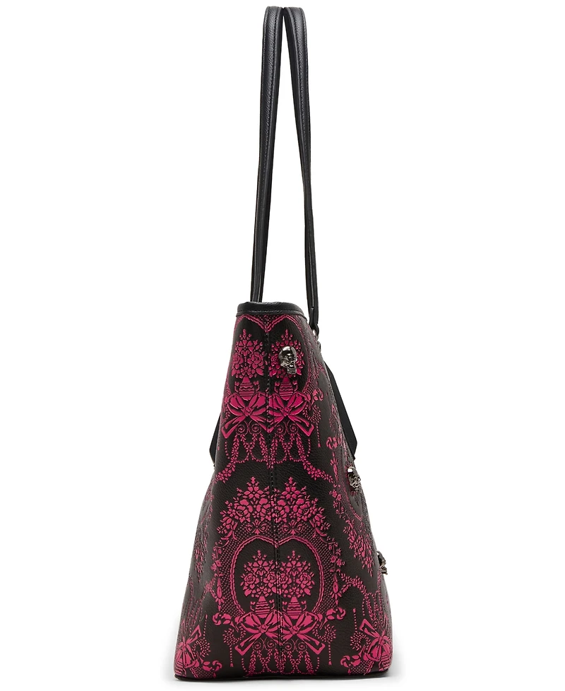 Betsey Johnson Leopard Embroidered Patch Tote