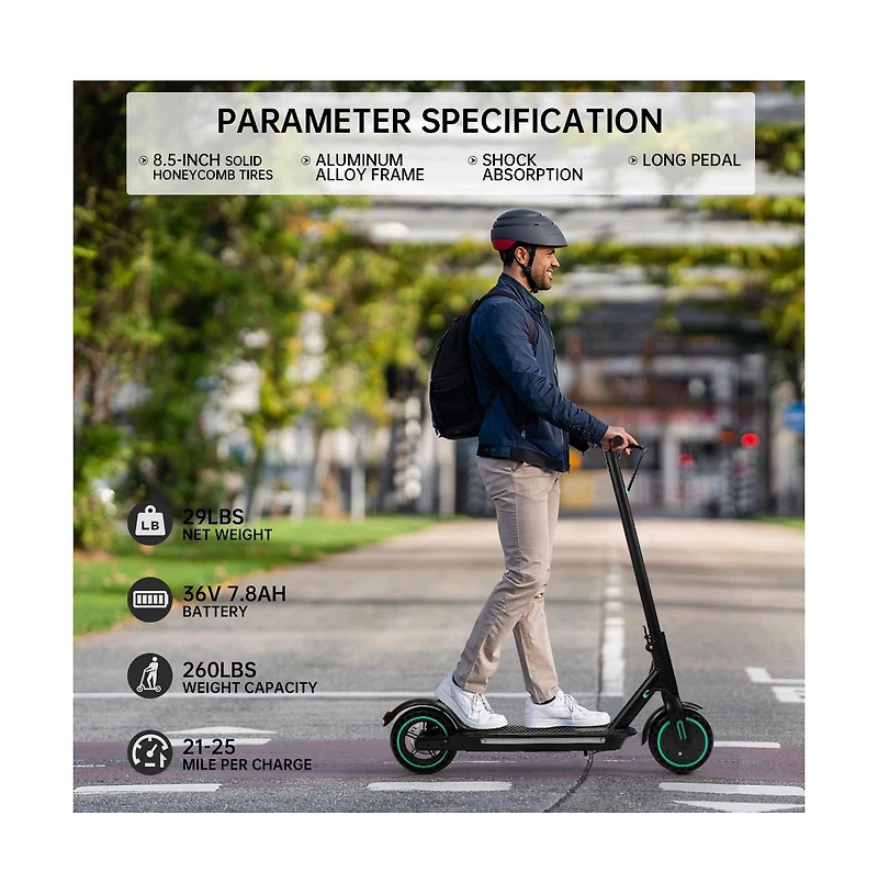 Artudatech 8.5" Folding Electric Scooter With app 350W 35KM Range 30km/h City Commute