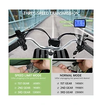 Artudatech 400W 48V 12A Elder Electric folding trike 3 wheel e-bike with Rear Seat