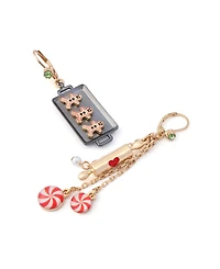 Betsey Johnson Faux Stone Santa Baby Gingerbread Cookie Drop Earrings