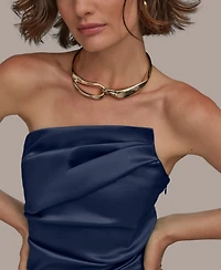 Donna Karan New York Women's Ruched Strapless Gown
