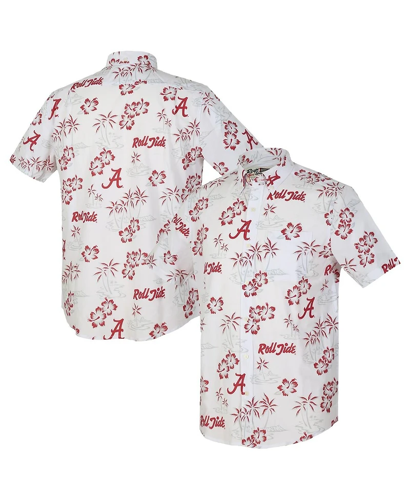 Reyn Spooner Men's White Alabama Crimson Tide Kekai Classic Tri-Blend Button-Down Shirt