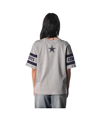 The Wild Collective Women's Black Dallas Cowboys Drop Shoulder T-Shirt