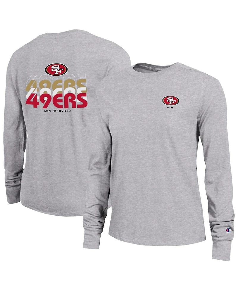 Champion Women's Gray San Francisco 49ers Core Long-Sleeve T-Shirt