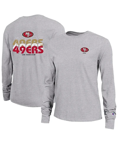 Champion Women's Gray San Francisco 49ers Core Long-Sleeve T-Shirt