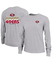 Champion Women's Gray San Francisco 49ers Core Long-Sleeve T-Shirt