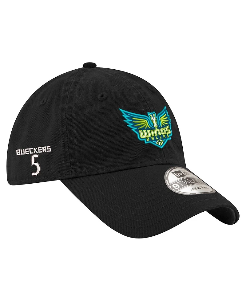 New Era Men's and Women's Paige Bueckers Black Dallas Wings Name Number Sidepatch 9TWENTY Adjustable Hat