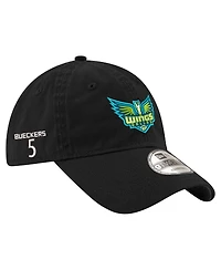 New Era Men's and Women's Paige Bueckers Black Dallas Wings Name Number Sidepatch 9TWENTY Adjustable Hat