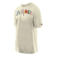 New Era Men's Cream Los Angeles Dodgers Ransom Note Oversized T-Shirt