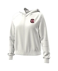Under Armour Women's Natural South Carolina Gamecocks Gameday Rival Fleece Full-Zip Cropped Hoodie