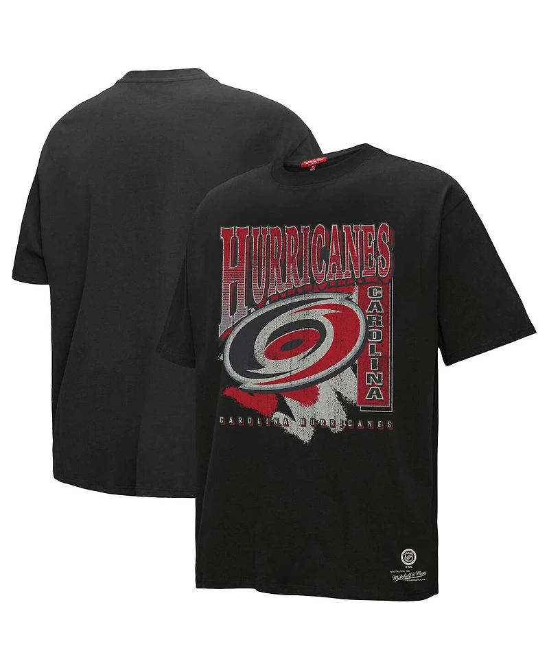 Mitchell & Ness Women's Black Carolina Hurricanes Choppy Ice Boyfriend T-Shirt