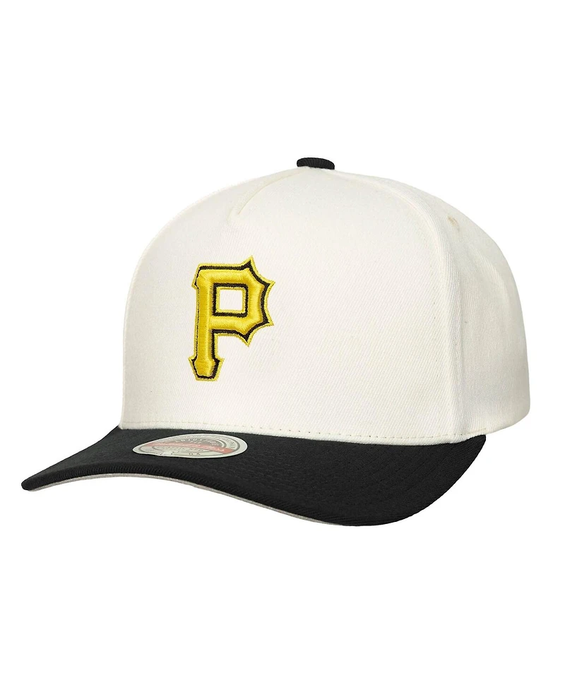 Mitchell & Ness Men's Cream Pittsburgh Pirates Stretch-Snapback Hat