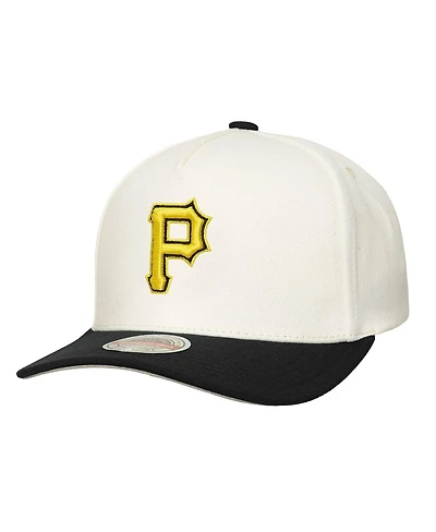 Mitchell & Ness Men's Cream Pittsburgh Pirates Stretch-Snapback Hat