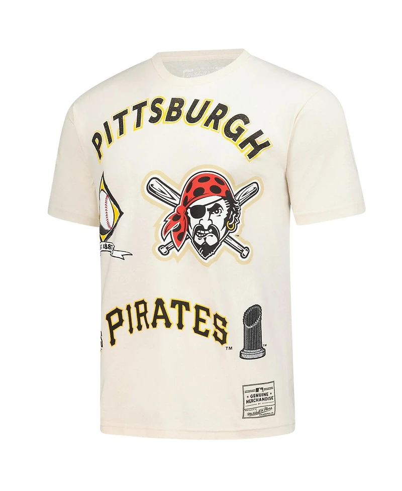 Mitchell & Ness Men's Cream Pittsburgh Pirates Legacy Defined T-Shirt