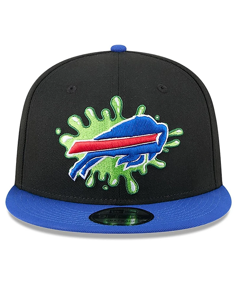 New Era Men's Black/Royal Buffalo Bills Nickelodeon Slime 9FIFTY Snapback Hat