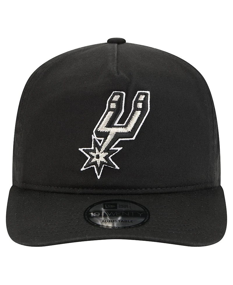 New Era Men's Black San Antonio Spurs Cotton 19TWENTY Adjustable Hat