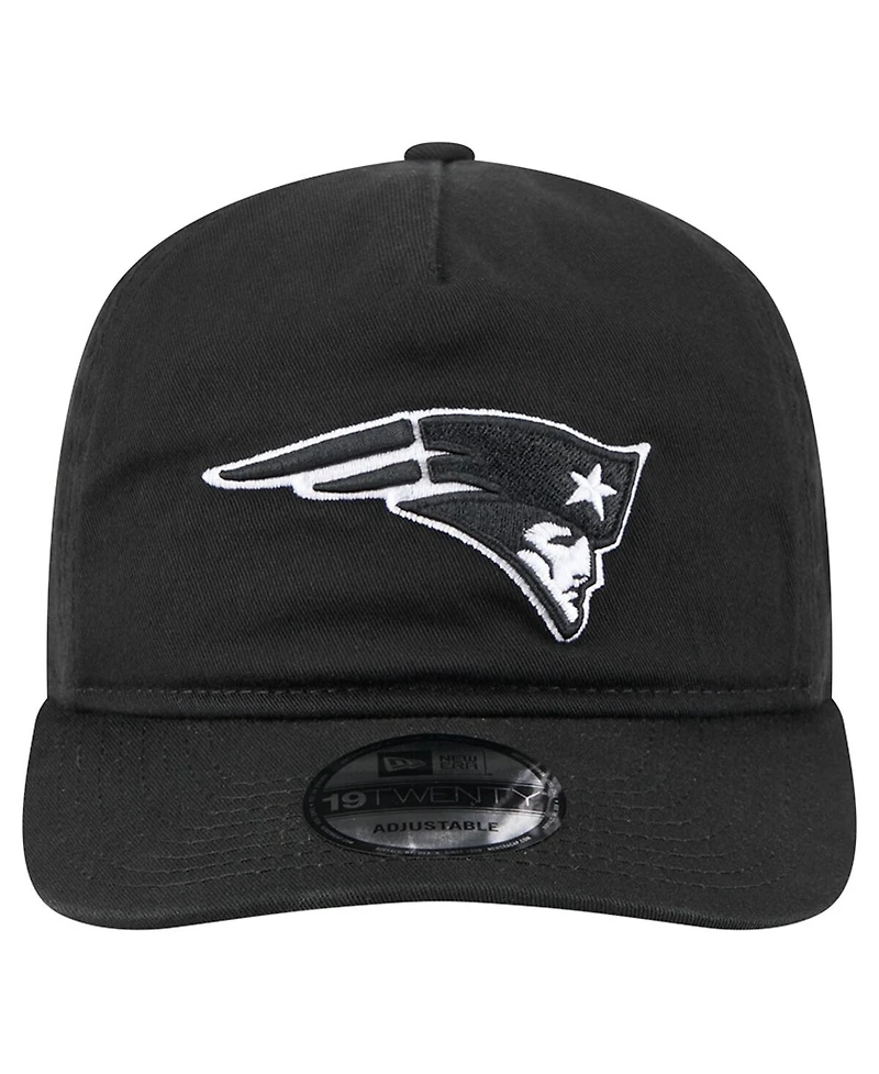 New Era Men's Black/White New England Patriots 19TWENTY Adjustable Hat