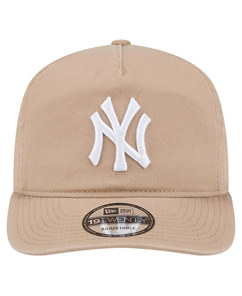 New Era Men's Light Beige New York Yankees Cam 19TWENTY Adjustable Hat