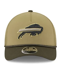 New Era Big Boys and Girls Green/Dark Green Buffalo Bills 2025 Salute to Service 9FORTY A-Frame Adjustable Hat