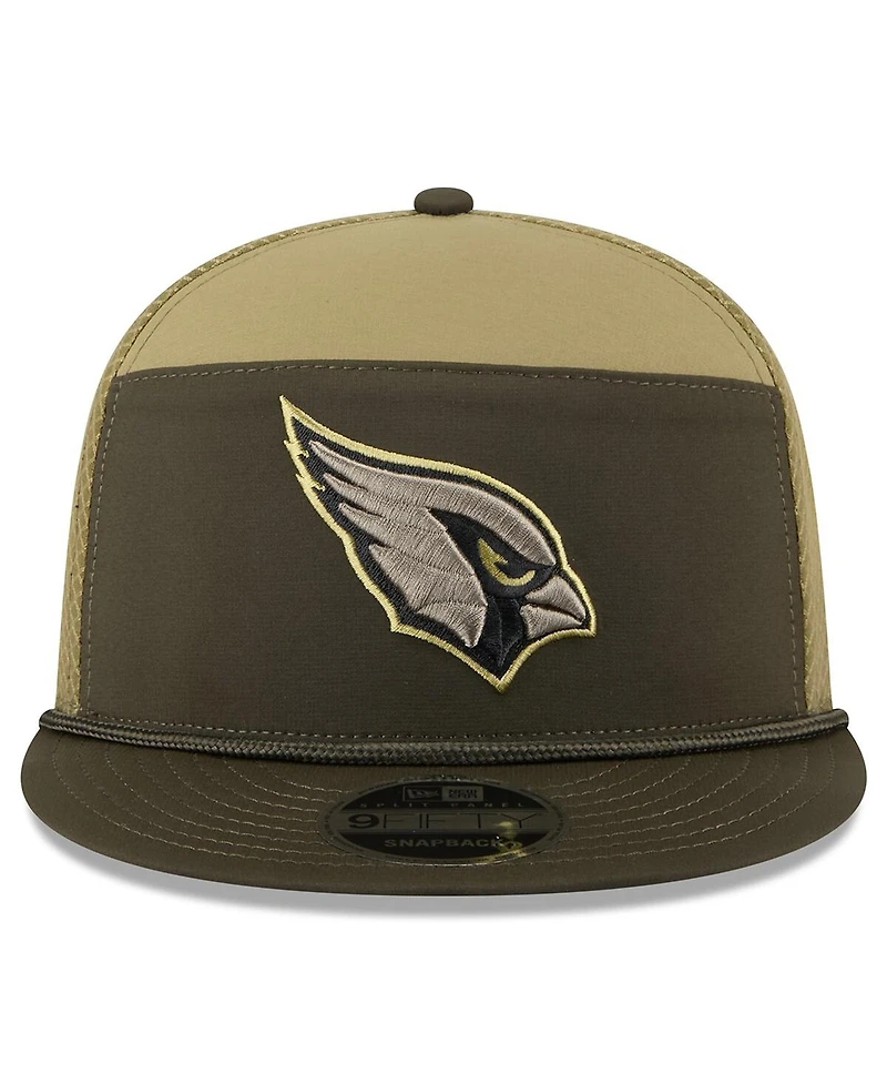 New Era Men's Dark Green Arizona Cardinals 2025 Salute to Service Split Panel 9FIFTY Snapback Hat