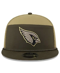 New Era Men's Dark Green Arizona Cardinals 2025 Salute to Service Split Panel 9FIFTY Snapback Hat