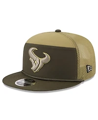 New Era Men's Dark Green Houston Texans 2025 Salute to Service Split Panel 9FIFTY Snapback Hat