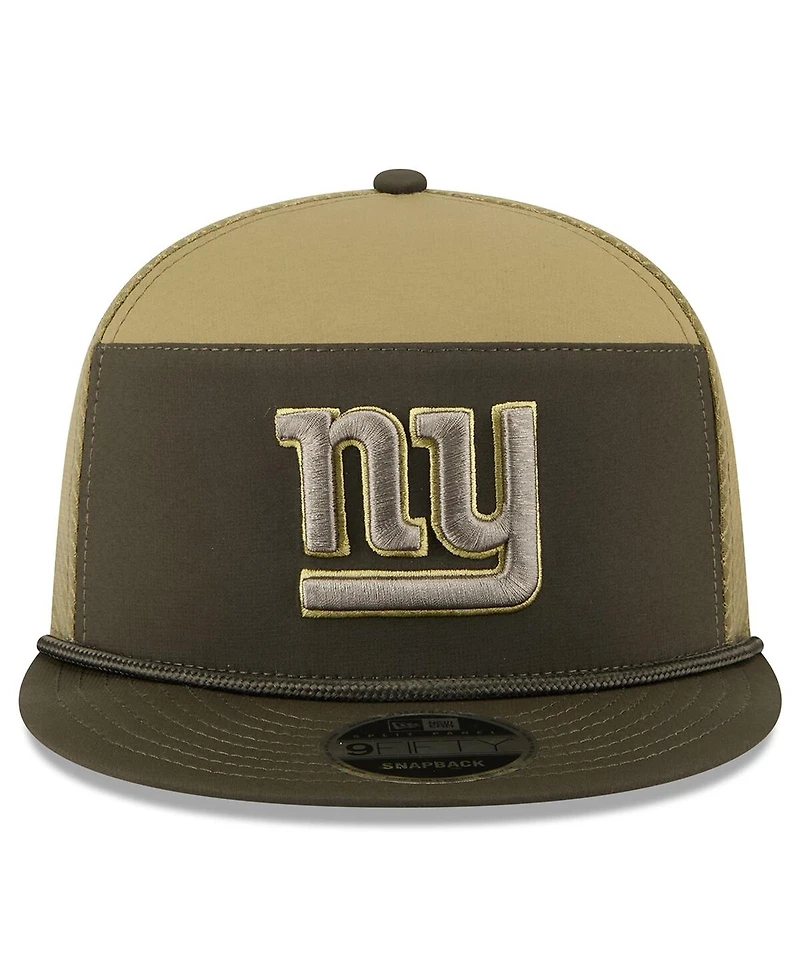 New Era Men's Dark Green New York Giants 2025 Salute to Service Split Panel 9FIFTY Snapback Hat