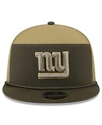 New Era Men's Dark Green New York Giants 2025 Salute to Service Split Panel 9FIFTY Snapback Hat