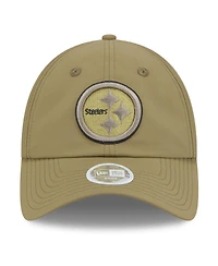 New Era Women's Green Pittsburgh Steelers 2025 Salute to Service Pony Tail Adjustable Hat