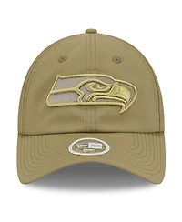 New Era Women's Green Seattle Seahawks 2025 Salute to Service Pony Tail Adjustable Hat