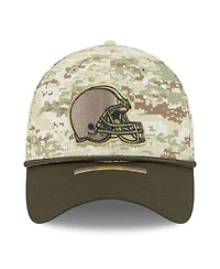 New Era Men's Camo/Dark Green Cleveland Browns 2025 Salute to Service 39THIRTY Flex Hat