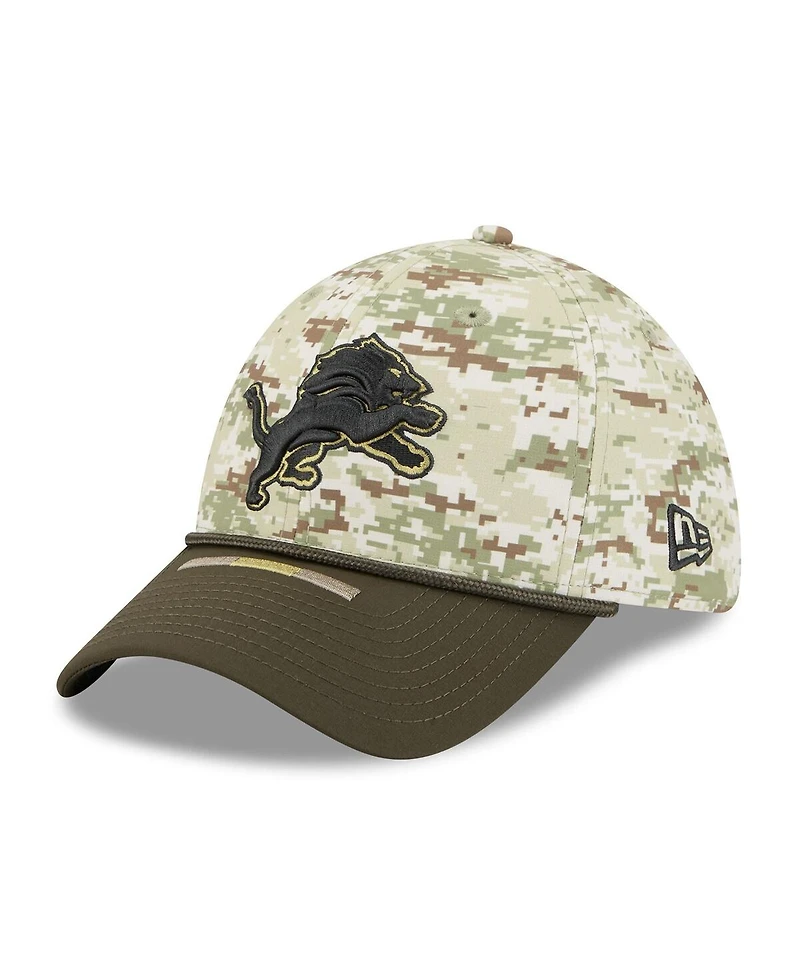 New Era Men's Camo/Dark Green Detroit Lions 2025 Salute to Service 39THIRTY Flex Hat