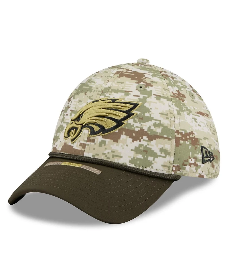 New Era Men's Camo/Dark Green/Dark Green Philadelphia Eagles 2025 Salute to Service 39THIRTY Flex Hat