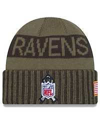 New Era Men's Dark Green Baltimore Ravens 2025 Salute to Service Cuffed Knit Hat