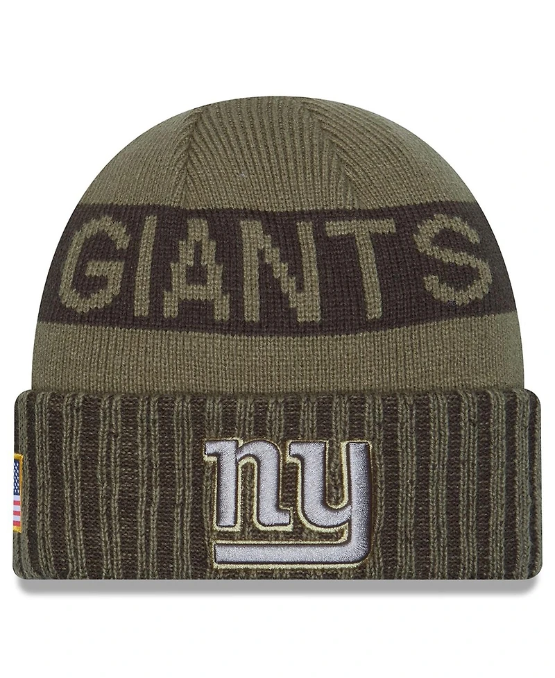 New Era Men's Dark Green New York Giants 2025 Salute to Service Cuffed Knit Hat