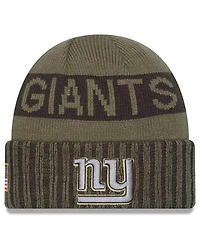 New Era Men's Dark Green New York Giants 2025 Salute to Service Cuffed Knit Hat