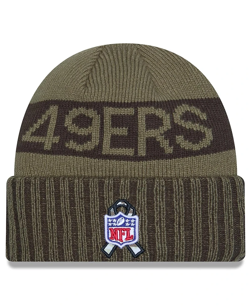 New Era Men's Dark Green San Francisco 49ers 2025 Salute to Service Cuffed Knit Hat