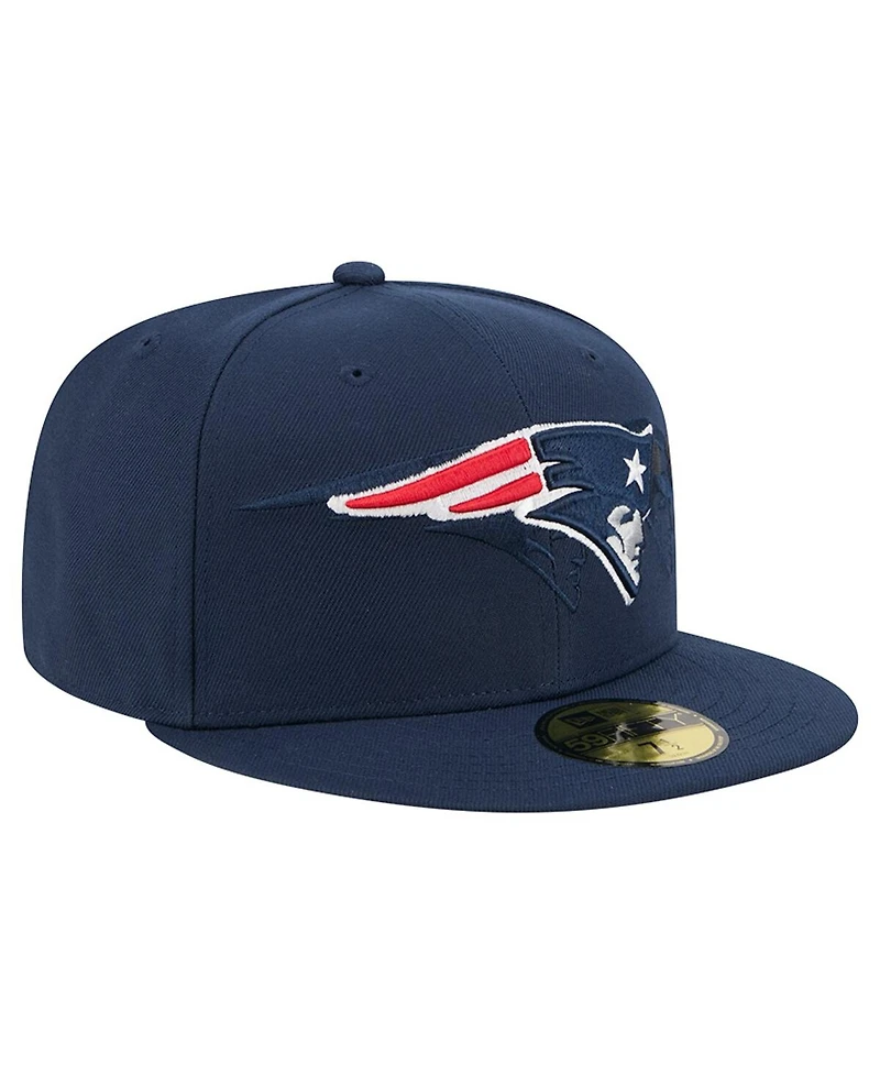New Era Men's Navy England Patriots Tri-Hit 59FIFTY Fitted Hat
