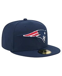 New Era Men's Navy England Patriots Tri-Hit 59FIFTY Fitted Hat